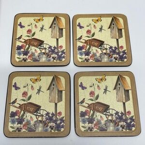 Graceful Garden Set Of 4 Coasters By Revelations